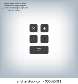 Calculator icon. Flat design style. Eps 10
