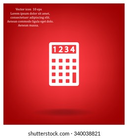 Calculator icon. Flat design style. Eps 10