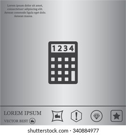 Calculator icon. Flat design style. Eps 10