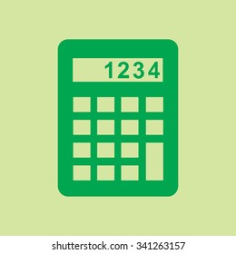 Calculator icon. Flat design style. Eps 10