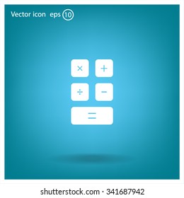 Calculator icon. Flat design style. Eps 10