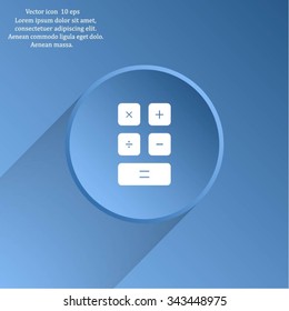 Calculator icon. Flat design style. Eps 10