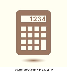 Calculator icon. Flat design style. Eps 10