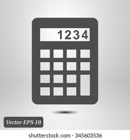 Calculator icon. Flat design style. Eps 10