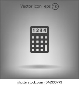 Calculator icon. Flat design style. Eps 10