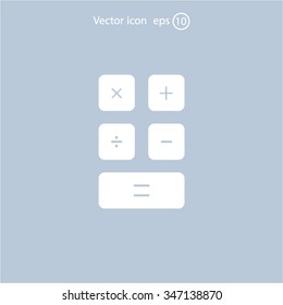 Calculator icon. Flat design style. Eps 10