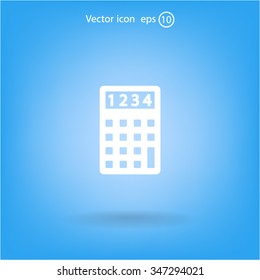 Calculator icon. Flat design style. Eps 10