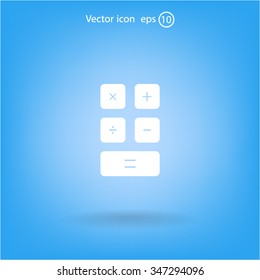 Calculator icon. Flat design style. Eps 10