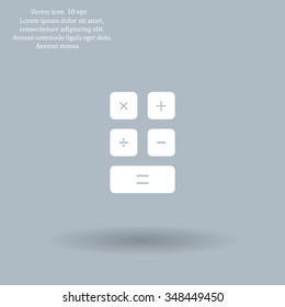 Calculator icon. Flat design style. Eps 10