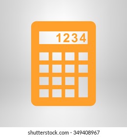 Calculator icon. Flat design style. Eps 10