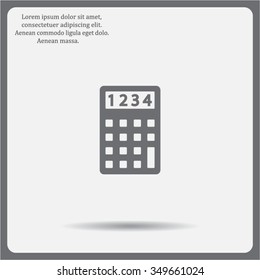 Calculator icon. Flat design style. Eps 10