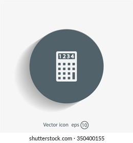 Calculator icon. Flat design style. Eps 10