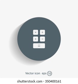 Calculator icon. Flat design style. Eps 10