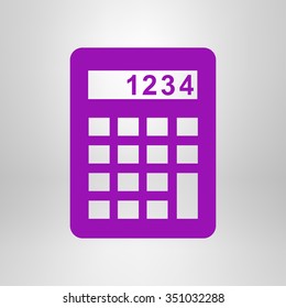 Calculator icon. Flat design style. Eps 10