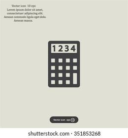 Calculator icon. Flat design style. Eps 10