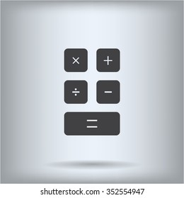Calculator icon. Flat design style. Eps 10