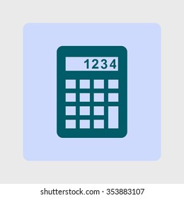 Calculator icon. Flat design style. Eps 10