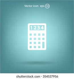 Calculator icon. Flat design style. Eps 10