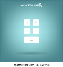 Calculator icon. Flat design style. Eps 10