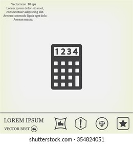 Calculator icon. Flat design style. Eps 10