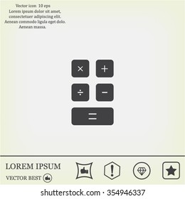 Calculator icon. Flat design style. Eps 10