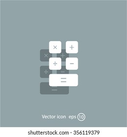 Calculator icon. Flat design style. Eps 10