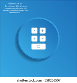 Calculator icon. Flat design style. Eps 10
