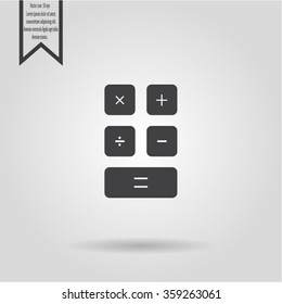 Calculator icon. Flat design style. Eps 10