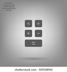 Calculator icon. Flat design style. Eps 10