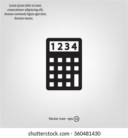 Calculator icon. Flat design style. Eps 10