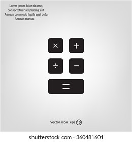 Calculator icon. Flat design style. Eps 10