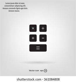 Calculator icon. Flat design style. Eps 10