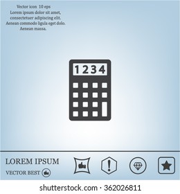 Calculator icon. Flat design style. Eps 10