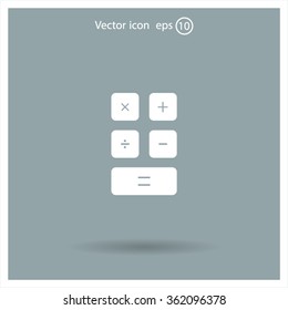 Calculator icon. Flat design style. Eps 10