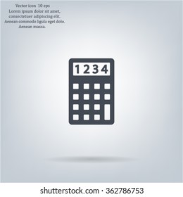 Calculator icon. Flat design style. Eps 10