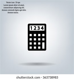 Calculator icon. Flat design style. Eps 10