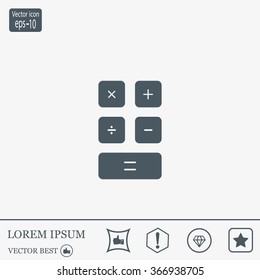 Calculator icon. Flat design style. Eps 10