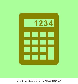 Calculator icon. Flat design style. Eps 10