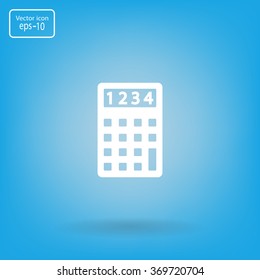 Calculator icon. Flat design style. Eps 10