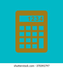 Calculator icon. Flat design style. Eps 10