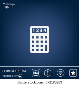 Calculator icon. Flat design style. Eps 10