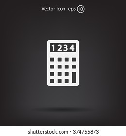 Calculator icon. Flat design style. Eps 10