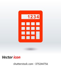 Calculator icon. Flat design style. Eps 10