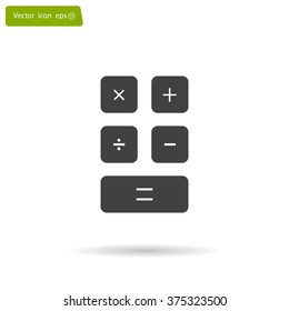 Calculator icon. Flat design style. Eps 10