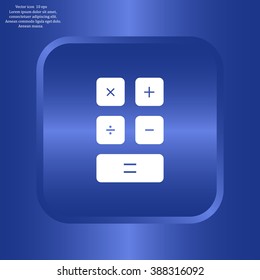 Calculator icon. Flat design style. Eps 10