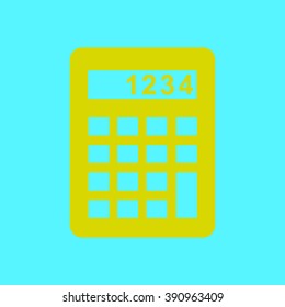 Calculator icon. Flat design style. Eps 10
