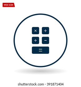 Calculator icon. Flat design style. Eps 10
