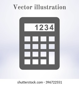 Calculator icon. Flat design style. Eps 10