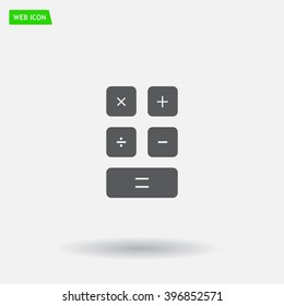 Calculator icon. Flat design style. Eps 10