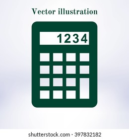 Calculator icon. Flat design style. Eps 10
